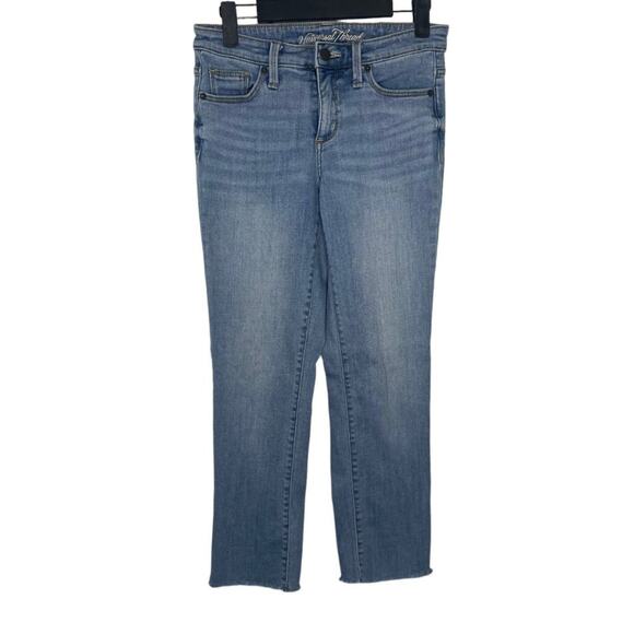 Universal Thread Womens Jeans Size 24 High Rise Straight Crop Denim Blue - Picture 1 of 16